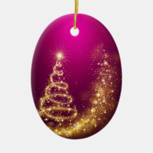Ornamento De Cerâmica Feliz Natal e um Feliz Ano Novo!
