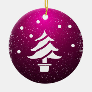 Ornamento De Cerâmica Feliz Natal e um Feliz Ano Novo!