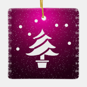 Ornamento De Cerâmica Feliz Natal e um Feliz Ano Novo!