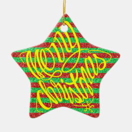 Ornamento De Cerâmica Feliz Natal em 8 idiomas e Felizes Festas
