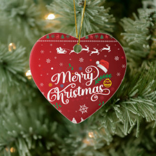 Ornamento De Cerâmica Feliz Natal Engraçado