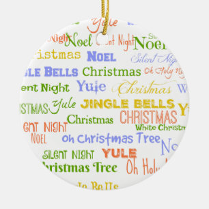 Ornamento De Cerâmica Feliz Natal Feriados Dizendo & Cotações