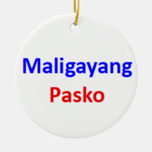 Ornamento De Cerâmica feliz natal filipino