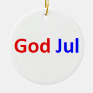 Ornamento De Cerâmica feliz natal norueguês