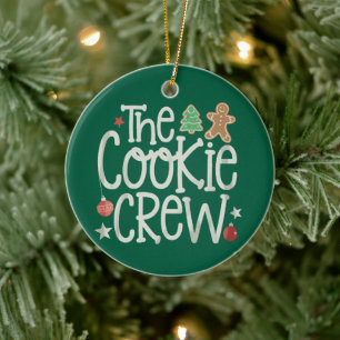 Ornamento De Cerâmica Feliz Natal O Esquadrão de Biscoitos Xmas Matching