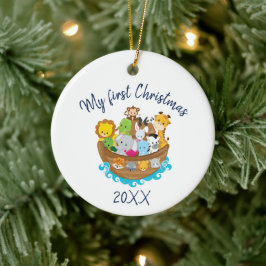 Ornamento De Cerâmica Feliz Natal - Ornament Cerâmico de Arca de Noah