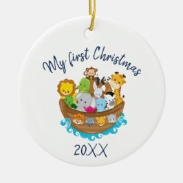 Ornamento De Cerâmica Feliz Natal - Ornament Cerâmico de Arca de Noah