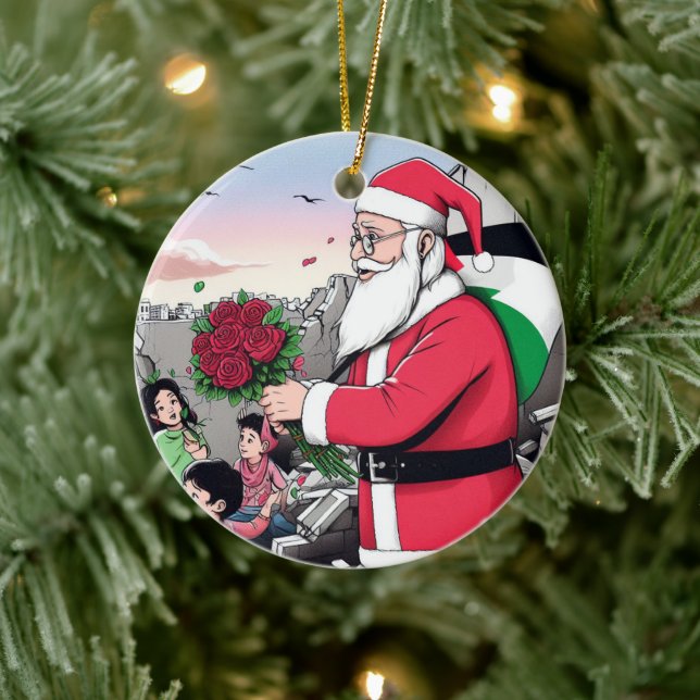 Ornamento De Cerâmica Feliz Natal, Palestina: Só Causa Unidade Ornam (Árvore)