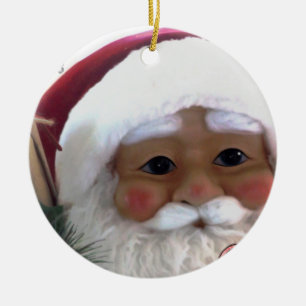 Ornamento De Cerâmica Feliz Natal Papai Noel