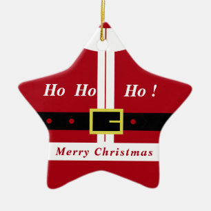 Ornamento De Cerâmica Feliz Natal - Papai Noel - Presente Para Você - D