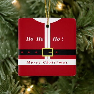 Ornamento De Cerâmica Feliz Natal - Papai Noel - Presentes Para Todos