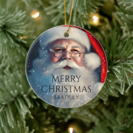 Ornamento De Cerâmica Feliz Natal Papais noeis Festas de inverno Festiva