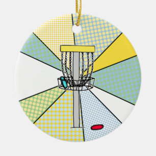 Ornamento De Cerâmica Feliz Natal para o meu Golfer de Disco Favorito