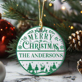 Ornamento De Cerâmica Feliz Natal Personalizado Fome