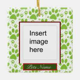 Ornamento De Cerâmica Feliz Natal Personalizado Foto de Natal