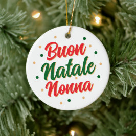 Ornamento De Cerâmica Feliz Natal Personalizado Nonna