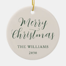 Feliz Natal - Script Moderno Beige Green