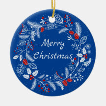 Feliz Natal Snowy Wreath