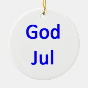 Ornamento De Cerâmica feliz natal sueco