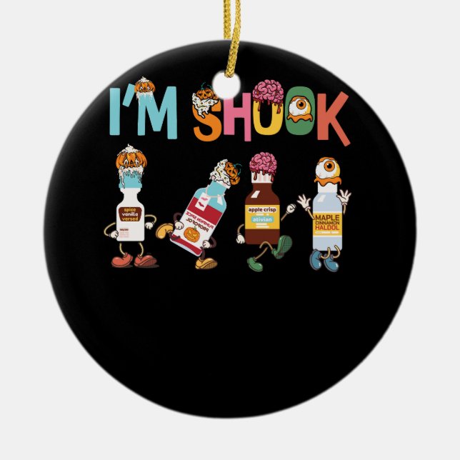 Ornamento De Cerâmica Feliz Natal Tee Crna Pacu ER ED ICU Crítico C (Frente)