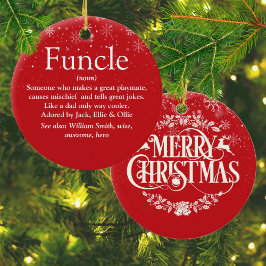 Ornamento De Cerâmica Feliz Natal Tio Funcional Legal Definição