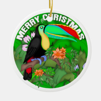 Ornamento De Cerâmica Feliz Natal Toucan