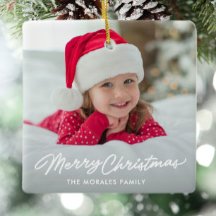 Ornamento De Cerâmica Feliz Natal, uma foto simples e simples