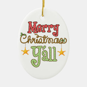 Ornamento De Cerâmica Feliz Natal você