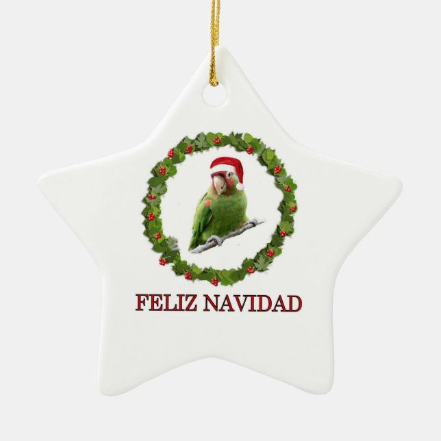 Ornamento De Cerâmica Feliz Navidad (Frente)