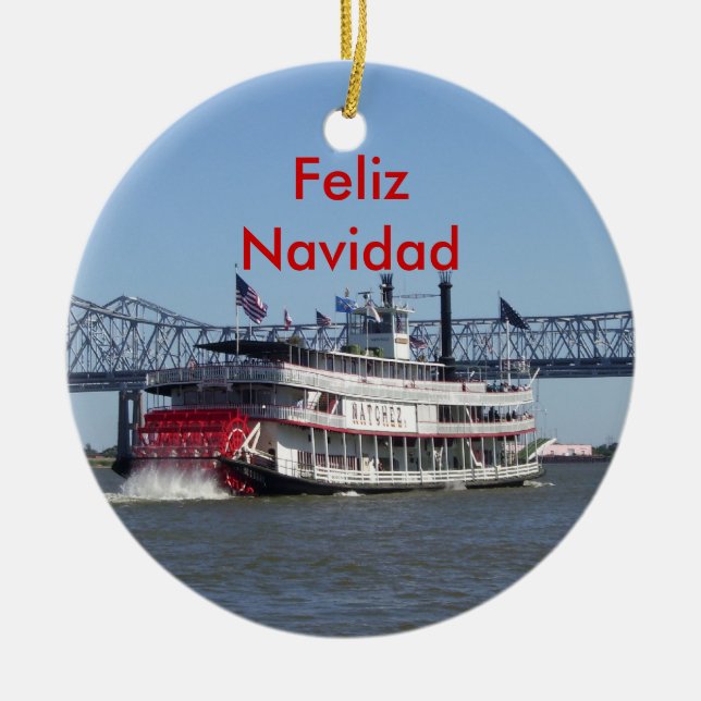 Ornamento De Cerâmica Feliz Navidad (Frente)