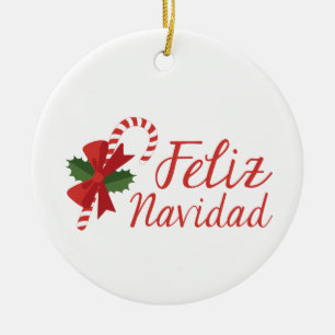 Ornamento De Cerâmica Feliz Navidad