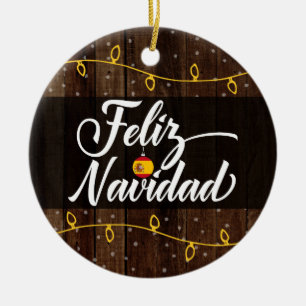 Ornamento De Cerâmica Feliz Navidad, Espanha Feliz Natal