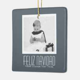 Ornamento De Cerâmica Feliz Navidad Espanhola Personalizada