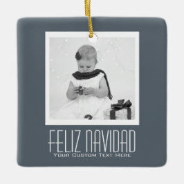 Ornamento De Cerâmica Feliz Navidad Espanhola Personalizada