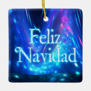 Ornamento De Cerâmica Feliz Navidad - Qaanaaq - Luzes de Norte