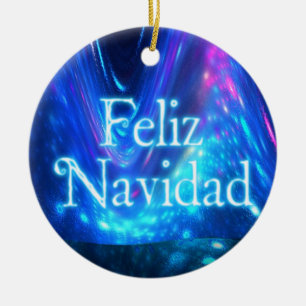 Ornamento De Cerâmica Feliz Navidad - Qaanaaq - Luzes de Norte