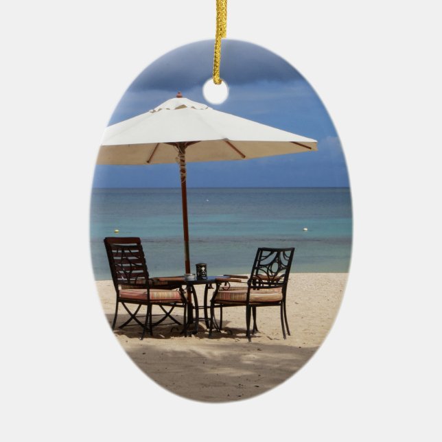 Ornamento De Cerâmica Feliz Saída (Frente)