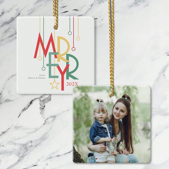 Ornamento De Cerâmica Feliz Simples - Amarelo Vermelho (Criador carregado)