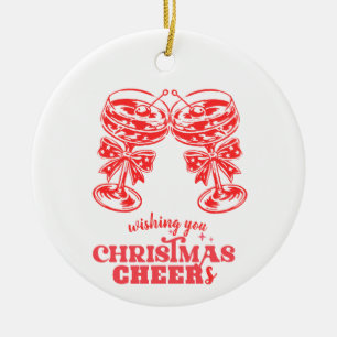 Ornamento De Cerâmica Felizes e Espíritos de Natal