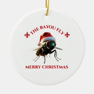 Ornamento De Cerâmica Felizes Festas The Bayou Fly