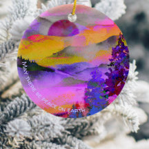 Feriado colorido de paisagem com coloração aquátic