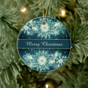 Ornamento De Cerâmica Feriado de Cristal de Gelo