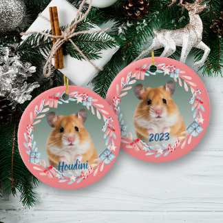 Ornamento De Cerâmica Feriado de Férias de Férias Pink Keepau