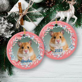 Ornamento De Cerâmica Feriado de Férias de Férias Pink Keepau