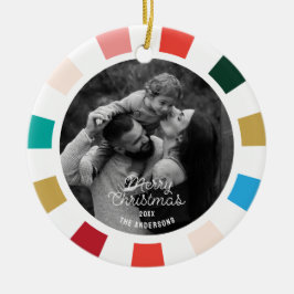 Ornamento De Cerâmica Feriado de Fotografia de Um Script Moderno Colorid