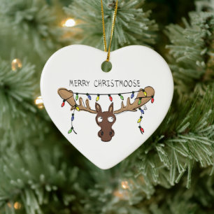 Ornamento De Cerâmica Feriado de Natal, Cute Engraçado