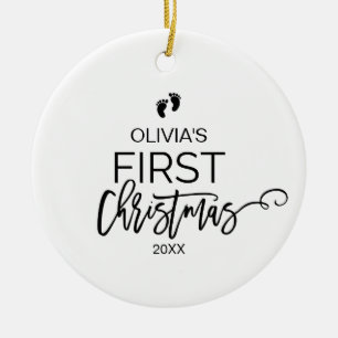 Ornamento De Cerâmica Feriado de Natal do Bebê da Árvore