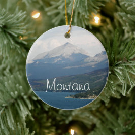 Ornamento De Cerâmica Feriado de Paisagem Cênica de Montana