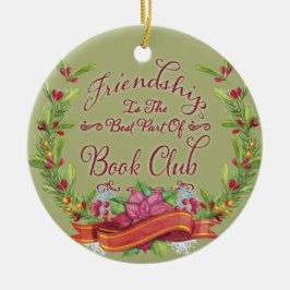 Ornamento De Cerâmica Feriado do Clube do Livro