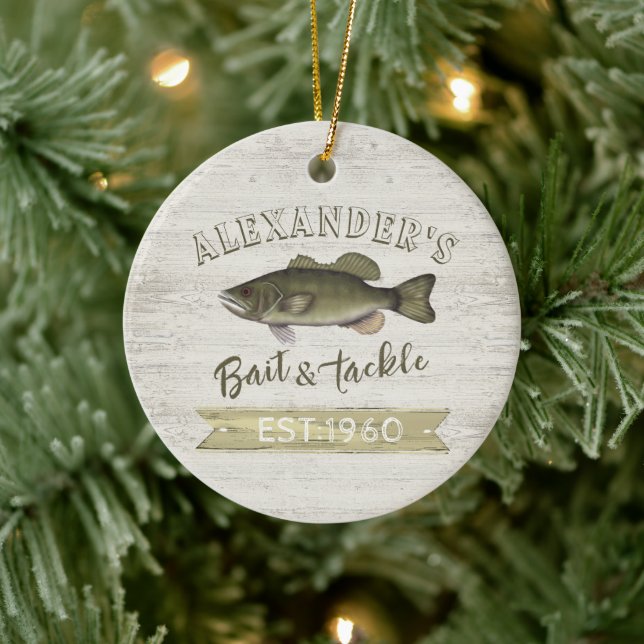 Ornamento De Cerâmica Feriados de Natal - Pesca de animais selvagens (Árvore)